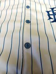 Vintage Bad Boy Brand Baseball Jersey L 1993 Pinstripe Snap Button Shirt Hip Hop