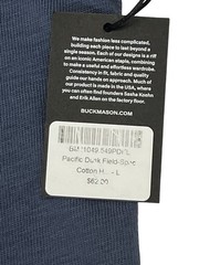 Buck Mason Field Spec Cotton Heavy Tee Men’s L Blue NWT