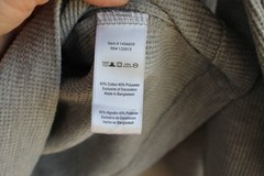 Jachs MFG Thermal Shirt Mens Large Gray Crewneck Lightweight Waffle Knit