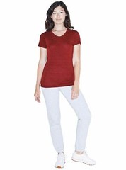American Apparel Women’s Tri-Blend Slim Fit Crewneck Short Sleeve Track T-Shirt
