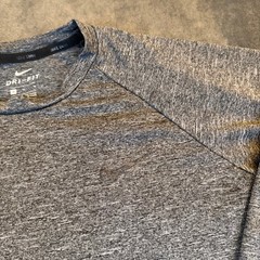 Nike Swim Dri-FIT Mens Medium Grey Heather Long Sleeve Rash Guard UPF 40+ Shirt