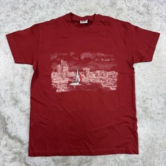Sols La Rochelle Shirt Mens Medium Red French Sailing Graphic Tee Souvenir Boat