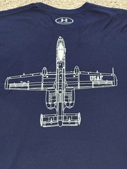 Under Armour Air Force T-Shirt A-10 Warthog USAF Blue Men’s XL