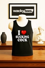 I Love Sucking C*ck I Heart Funny Adult Humor Graphic Tee Shirt