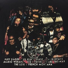 The Bad Boy Family Reunion Tour Large Black T-shirt Puff Daddy French Montana