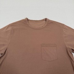 Vuori Shirt Mens Medium Brown Linear Tech Pocket Tee Performance Stretch Gym