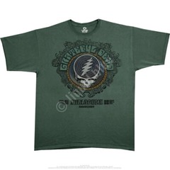 GRATEFUL DEAD-FILLMORE GREEN- STEAL YOUR FACE-T SHIRT S-M-L-XL-XXL Garcia,Wier