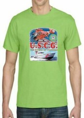Adult DryBlend® T-Shirt – ( USCG SHIELD – AMERICAN PRIDE / MILITARY )