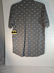 mens batman logo button up shirt