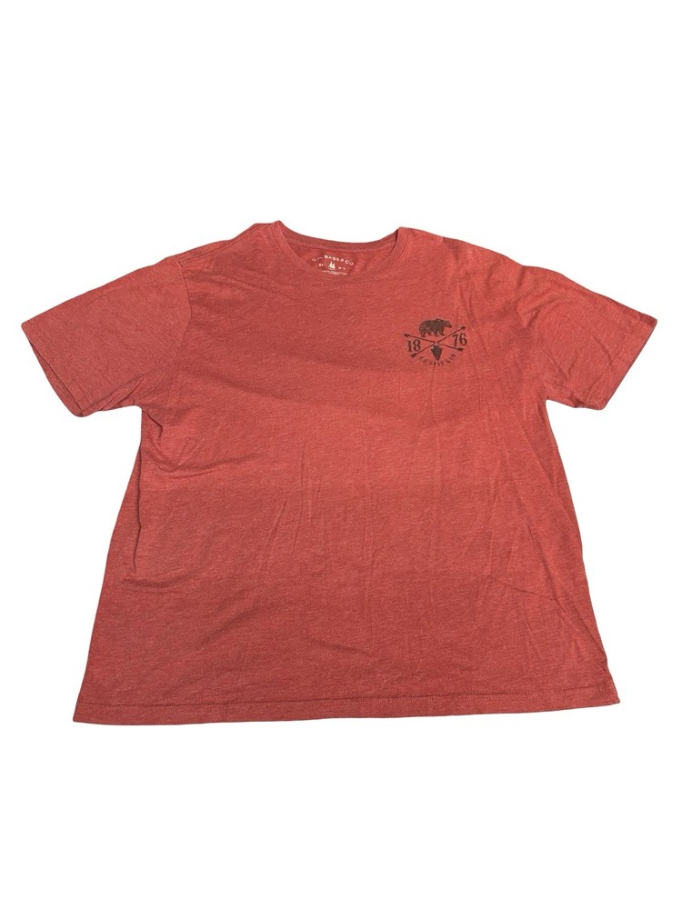 G.H. Bass & Co. Men’s Large Red Heather Short Sleeve Graphic T-Shirt