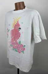 Vintage Florida Shirt Mens XL 90svTropical Bird T-shirt Lotus Flower Ocean Beach