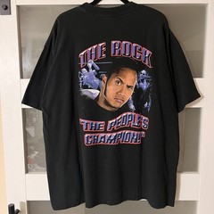 Vintage 2000 WWF The Rock Know Your Role Rap Tee Shirt Mens Size 2XL