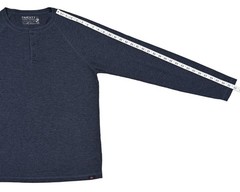 Faherty Cloud Cotton Shirt Mens Large Navy Long Sleeve Henley Pima Modal Raglan