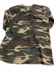 Cascade Bay Traders Shirt Mens 2XL Green Camo Thermal Waffle Knit Long Sleeve