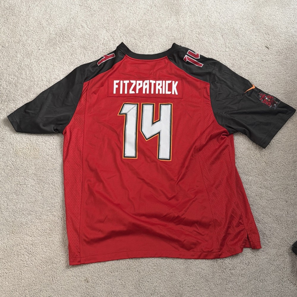 Nike Ryan Fitzpatrick Tampa Bay Buccaneers NFL Jersey Mens 3XL Red Black 14