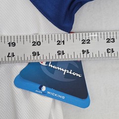 Champion Double Dry Mens Blue White Athletic Shirt NWT Wicking Odor Resist L