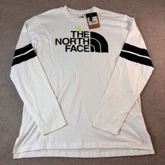 The North Face White Black Colleigiate Long Sleeve Shirt Men’s Sz Large NWT Flaw