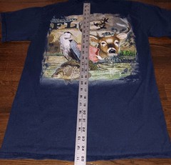 Guy Harvey Florida Shirt Mens Small Navy Blue Graphic Pocket Tee Deer Heron Bass