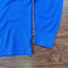 Y2K American Eagle Waffle Shirt Size XL Blue Long Sleeve Thermal Waffle Knit Tee