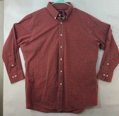 Lauren Ralph Lauren Mens XL Red Plaid Slim Fit Long Sleeve Button Up Shirt