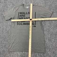The North Face Shirt Mens Small Gray Walls Are Meant For Climbing Tee Outdoor