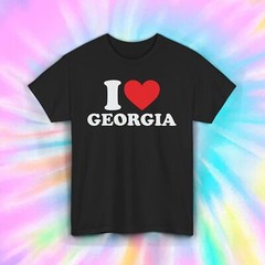 I Love Georgia Shirt Peach State Retro Travel Souvenir Tee S-5XL