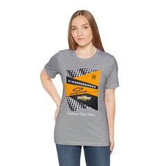 Camaro Yellow Checkered Personalized T-Shirt, Unisex Jersey Short Sleeve Tee