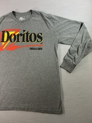 Doritos Long Sleeve Graphic T Shirt Mens Large Logo Front Back Slogan Tee