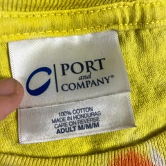 Port and Company Mens T-Shirt Size M Multicolor Tie-Dye Graphic Short Sleeve
