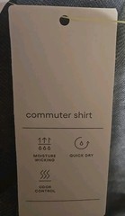 All In Motion Commuter shirt. NWT – Grey – Size M. Moisture Wicking. Button Down