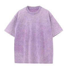 American Style Retro Heavyweight Solid Color Short Sleeved T-shirt Men Women