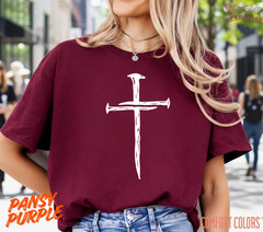 Unisex Three Nails Cross T-Shirt, Men T shirt,Women T shirt Gift Religion Top