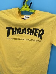 Thrasher Magazine Shirt Mens Small Yellow Skater Short Sleeve Logo Cali Official