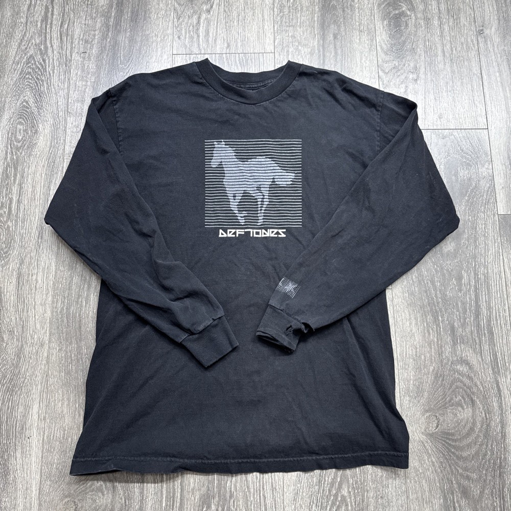 Vintage 2000 Y2K Deftones White Pony Long Sleeve Graphic Band Concert T-Shirt