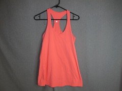 Lululemon Women’s Orange Razor-Tank Top Shirt Small/Medium Stretch Gym Yoga Run