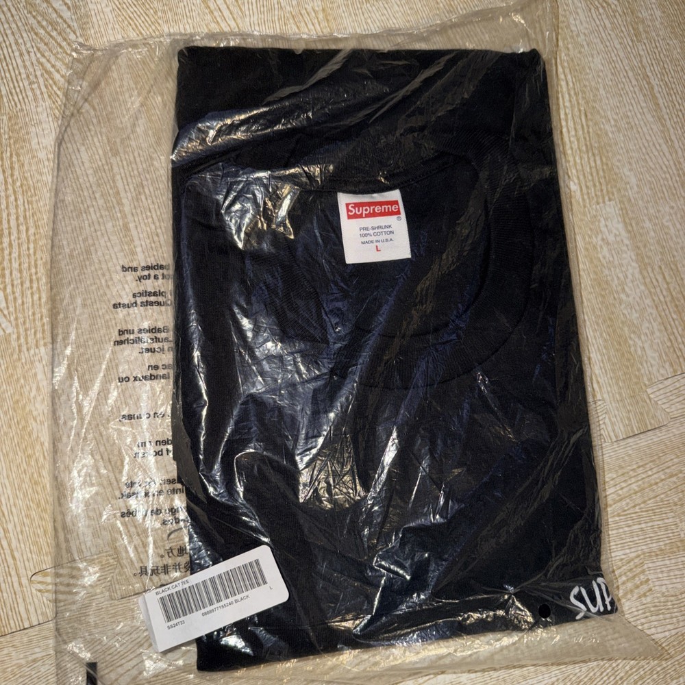 Supreme Black Cat Short Sleeve Tee Shirt (SS24) Black
