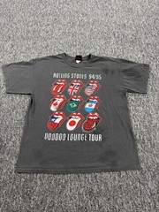 The Rolling Stones Shirt Men XL Gray Voodoo Lounge Tour 2009 Band Concert Tee