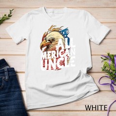 Mens All Merican Uncle 4th of July Day Eagle USA Flag American Unisex T-shirt