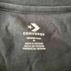 Converse T Shirts Unisex Adult Size M Black White Short Sleeve Stretch 2 Shirts