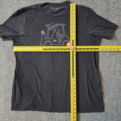 Travis Mathew Mens T-Shirt Size 2XL Black Cotton Margarita Memories Golf Graphic