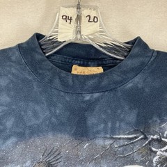 Nature Shirt Mens Large Bald Eagle Winter Scene Washed Blue The Mountain
