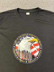 Land of the Free Home of the Brave T-shirt 1 Black Large