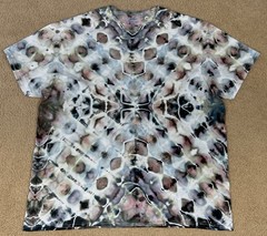 Handmade Ice Tie Dye T-Shirt 2XL Mens Womens Soft Cotton Black Grey Glitch
