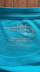 REEL LIFE NEW Fishing/Boating/Ocean Sunset Turquoise Blue LS TShirt (LARGE) NWT