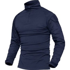 Men’s Tactical T-Shirts 1/4 Zip Hiking Training Casual Work Rip-Stop T-Shirts