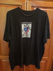 Vintage Anti-Flag Bombs Dropped Political Street Punk Rock Band Shirt 2XL