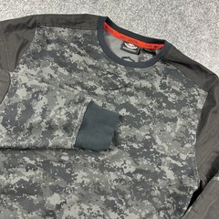 Harley-Davidson Shirt Mens M Grey Digital Camo Long Sleeve Tactical Elbow