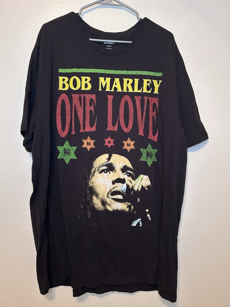 Old Navy Bob Marley One Love Shirt 3XLT Big & Tall Rastafari Ska Lion Reggae BG6