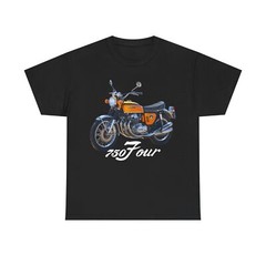 CB750 Four K0 Gold Classic Honda Japanese Motorcycle T Shirt , Printed in USA