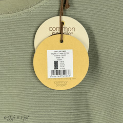Common People Waffle Knit Tee XL Sage Green Cozy Ribbed Coastal